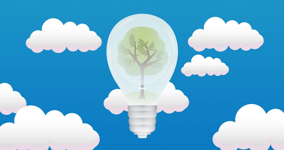 Tree Inside Light Bulb Highlighting Sustainable Solutions