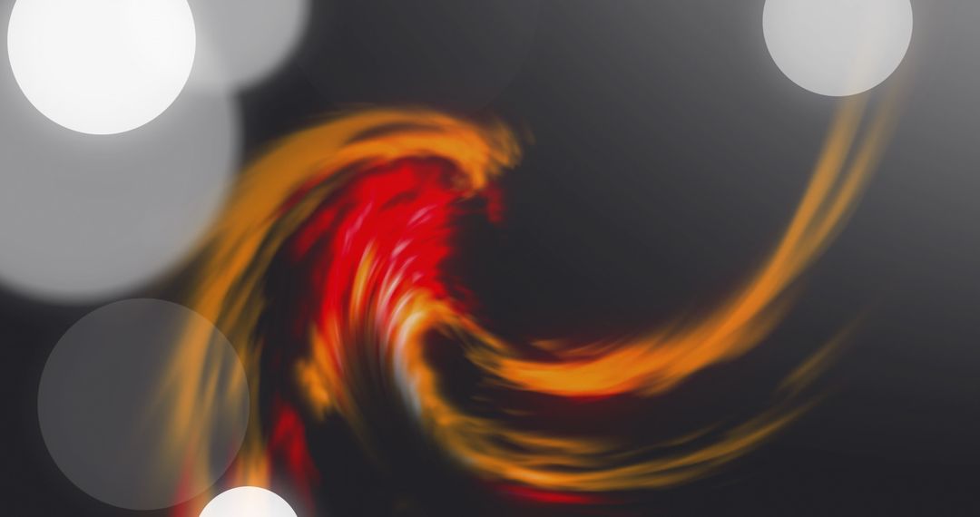 Abstract Light Trails on Dark Background with Bokeh