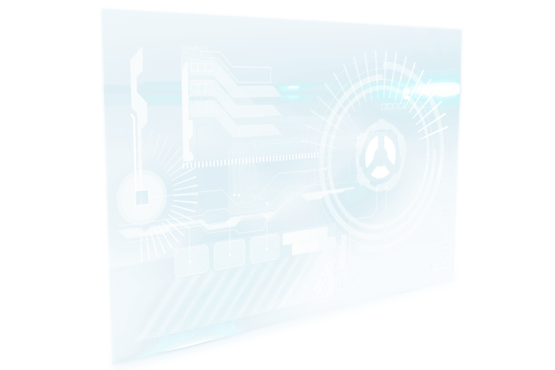 Futuristic Semi-Transparent Digital Interface With Blue Accents