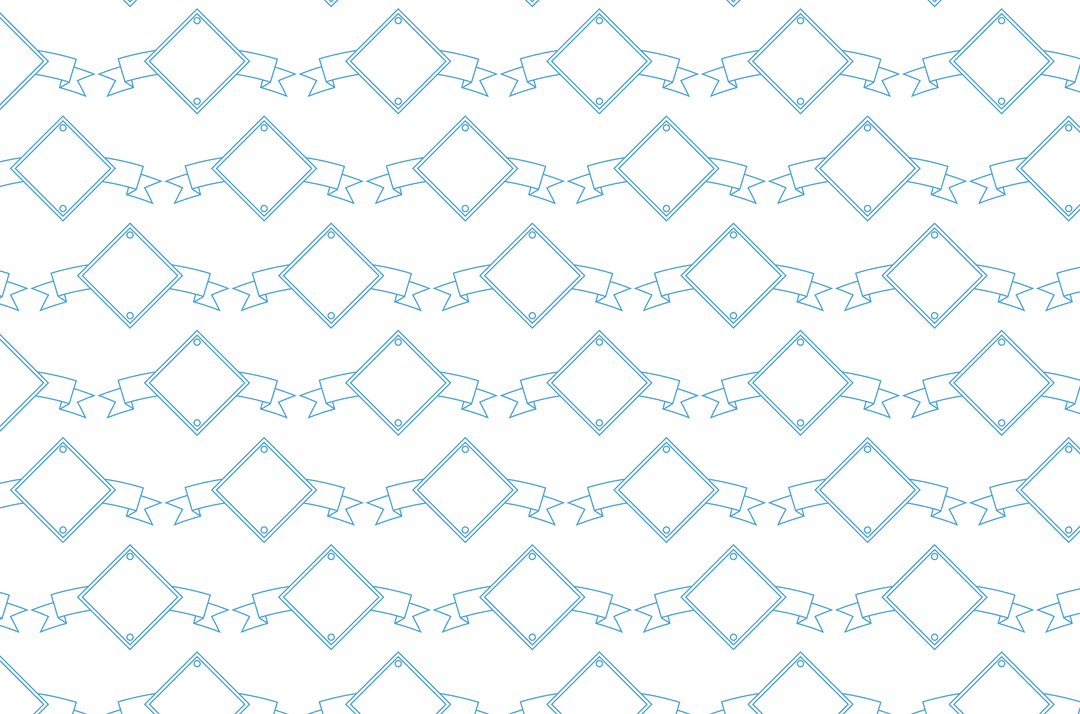 Geometric Blue Chain Pattern on Transparent Background