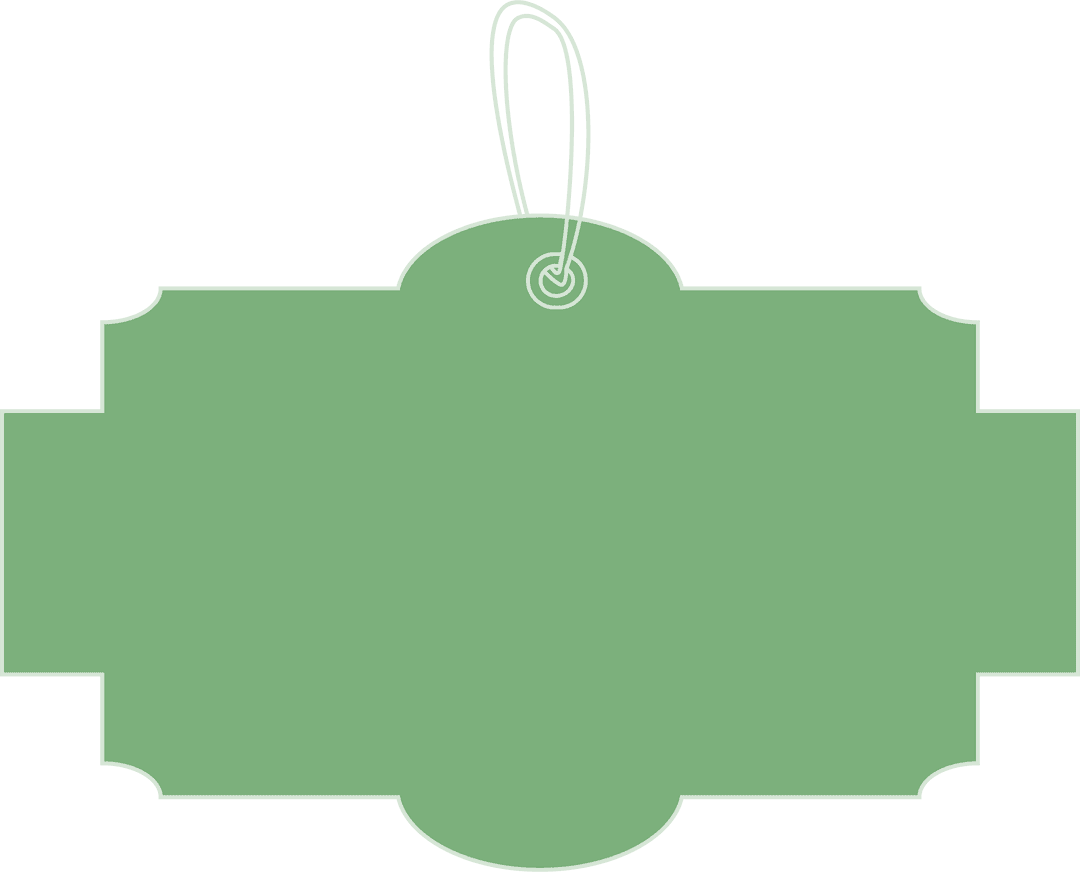 Green Tag Label on Transparent Background Vector Illustration