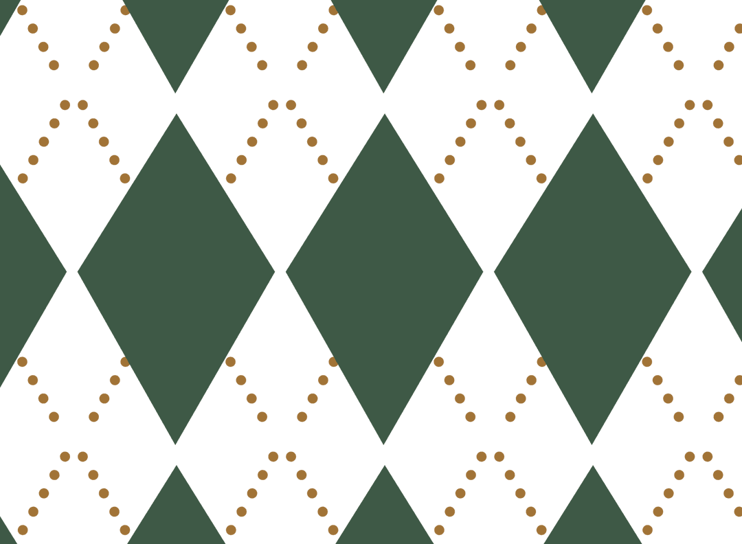 Transparent Geometric Pattern with Green Rhombus and Dotted Lines