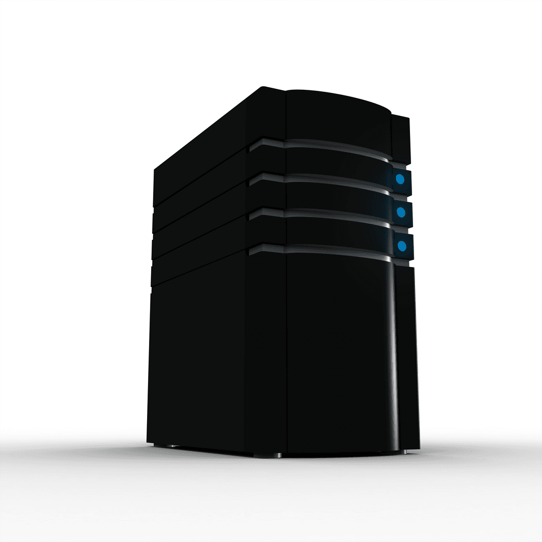 Transparent Illustration of Computer Server Tower
