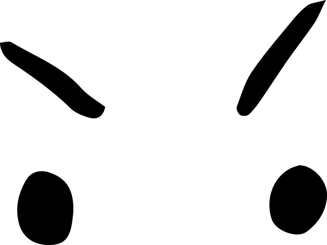 Abstract Angry Eyes with Transparent Background