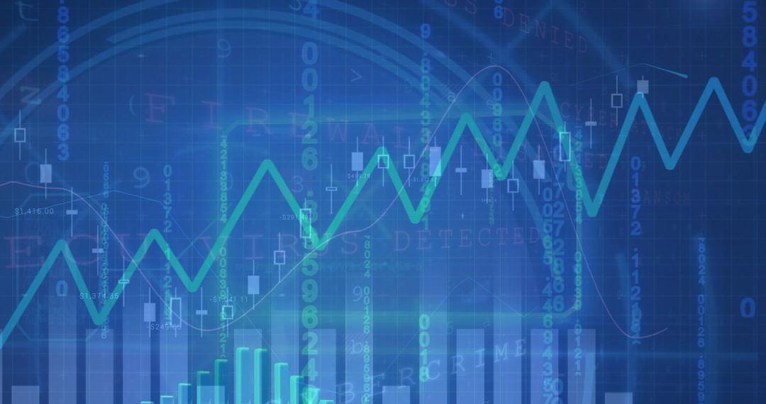 Futuristic Digital Data Analytics Interface Display