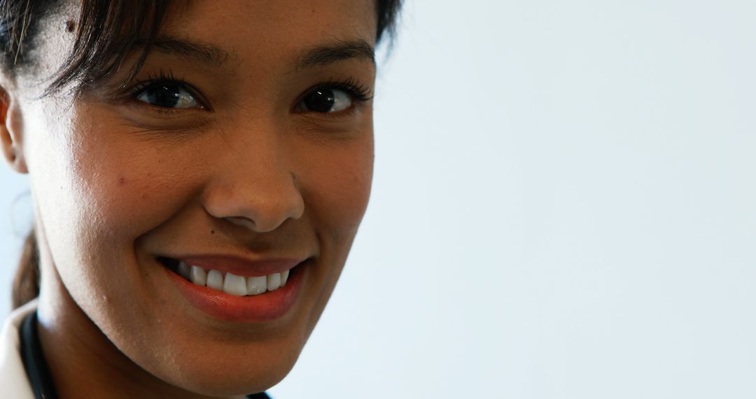 Smiling African American Female Doctor Close-Up Portrait - Free Images, Stock Photos and Pictures on Pikwizard.com