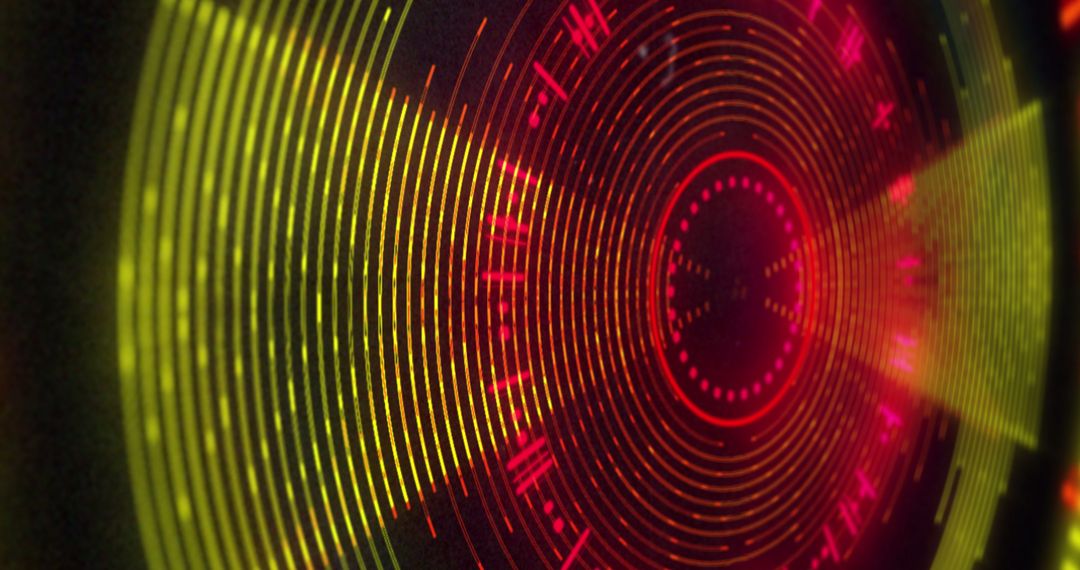 Futuristic Circular 3D Light Display in Vibrant Colors