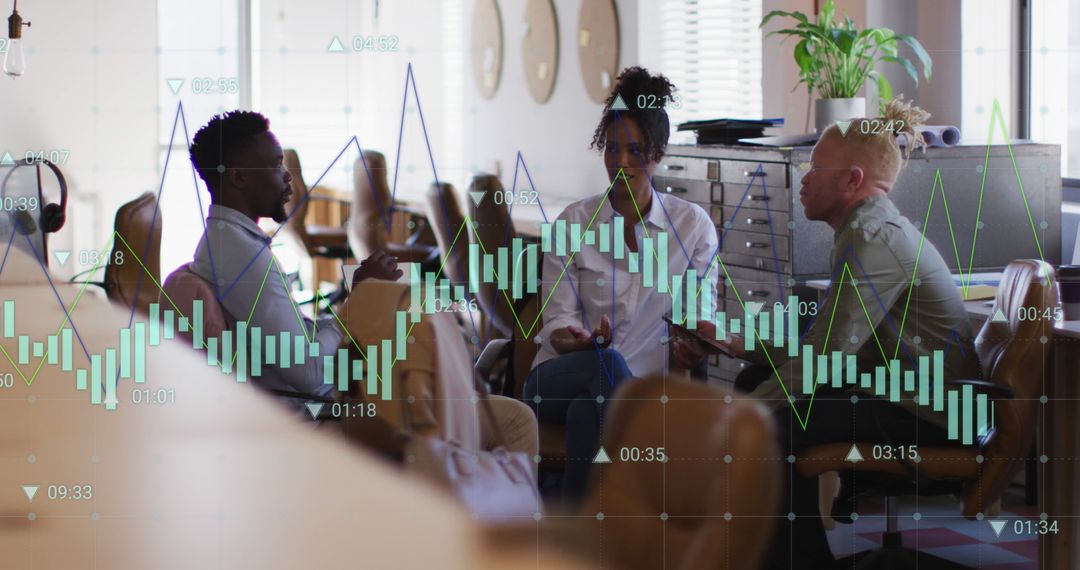 Diverse Business Team Analyzing Financial Data Chart in Office Meeting