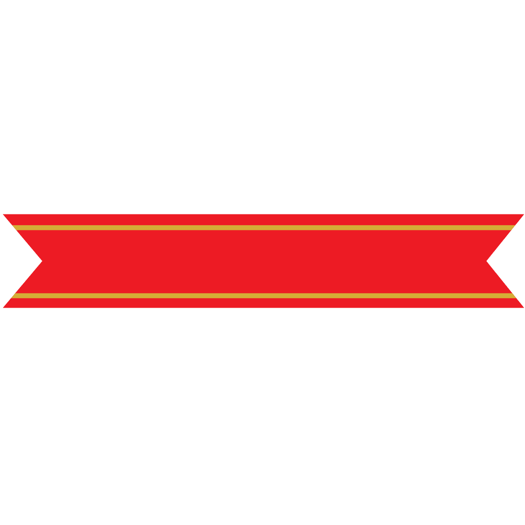 Red Ribbon Banner on Transparent Background for Text