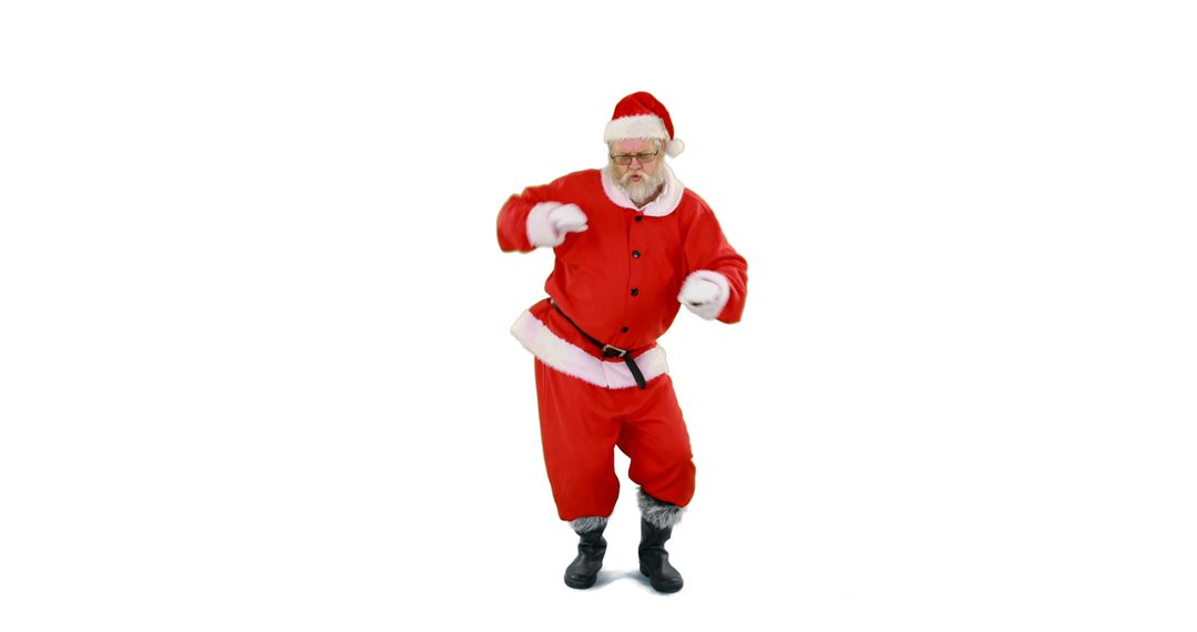 Dancing Santa Claus on White Background for Holiday Cheer - Free Images, Stock Photos and Pictures on Pikwizard.com