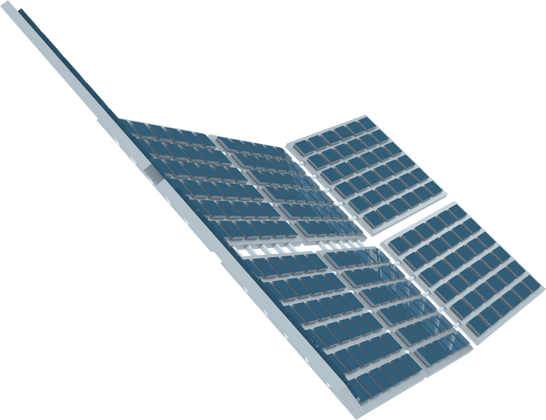Transparent Illustration of Flexible Solar Panel Concept