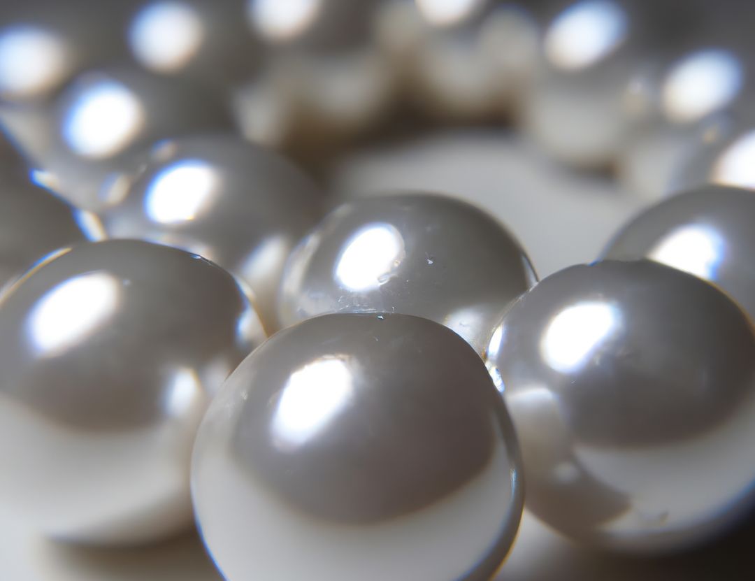 Close-Up of Shiny White Pearls - Free Images, Stock Photos and Pictures on Pikwizard.com