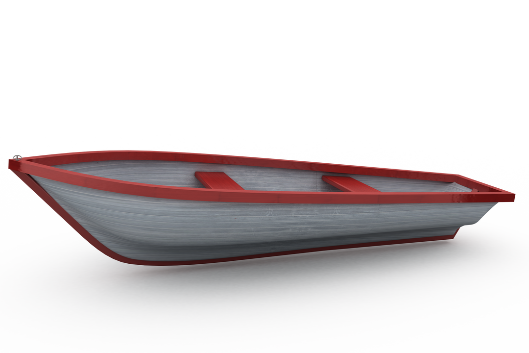 Transparent red and white painted boat with shadow effect - Download Free Stock Images Pikwizard.com