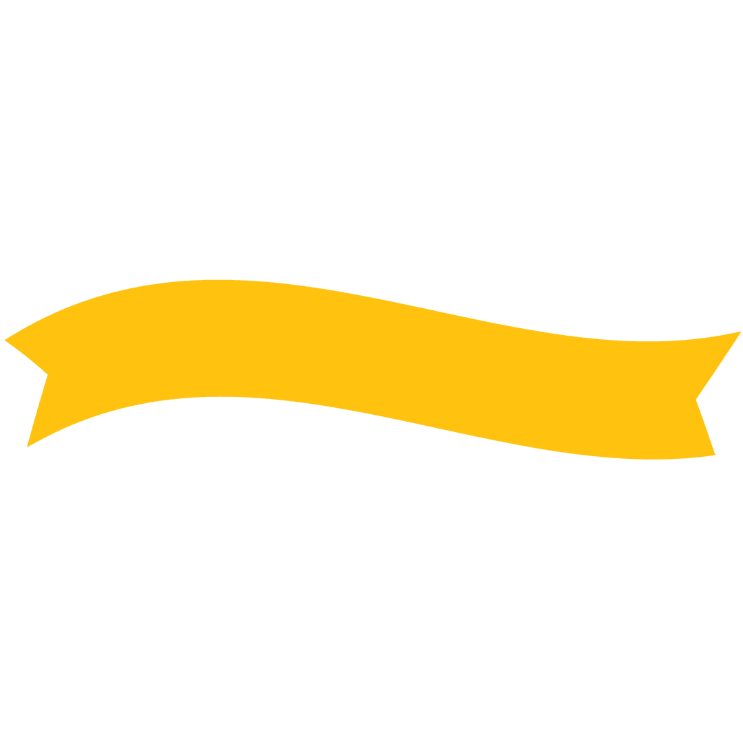 Yellow Banner with Space on Transparent Background Illustration