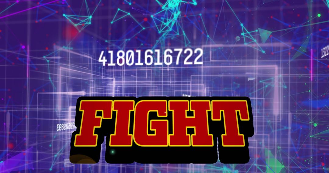 Retro Arcade Fight Game Interface with Digital Network