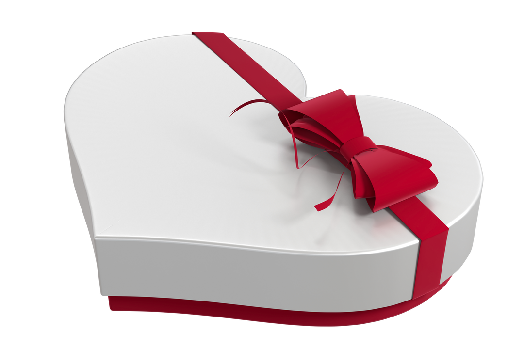 Heart Shaped Transparent Box of Candy with Red Ribbon Gift - Download Free Stock Images Pikwizard.com