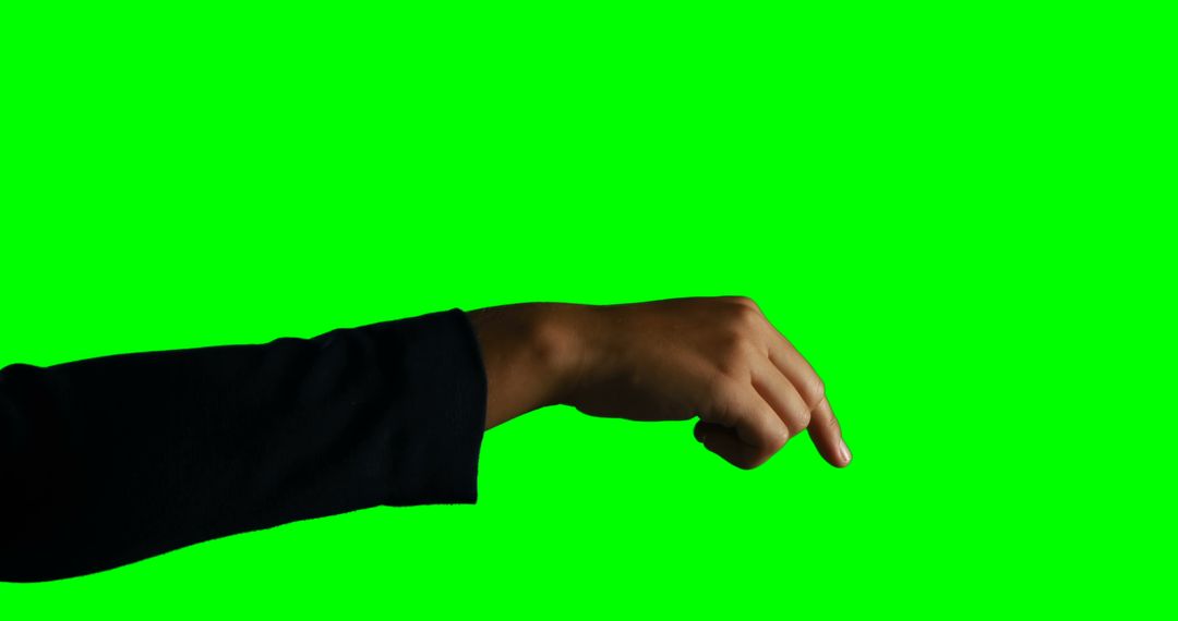 Hand Gesturing Pointing to Right Against Green Screen - Free Images, Stock Photos and Pictures on Pikwizard.com