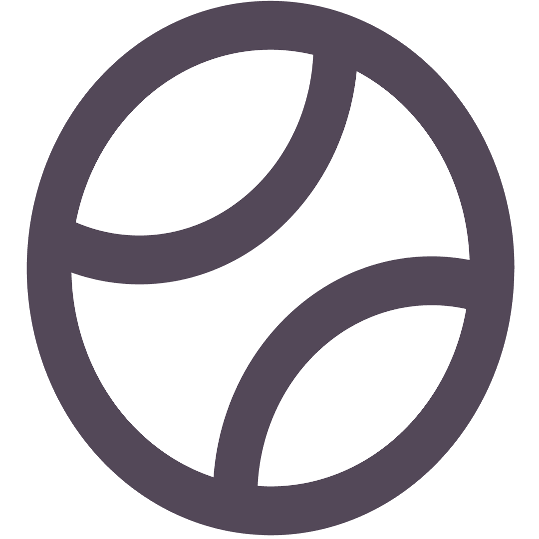 Vector Tennis Ball Symbol on Transparent Background