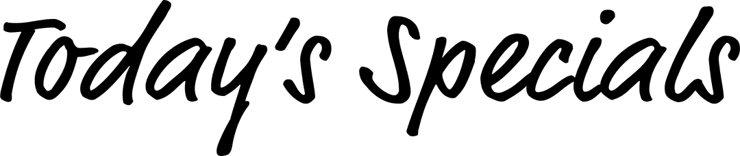 Transparent Today's Specials Sign with Scribbled Text