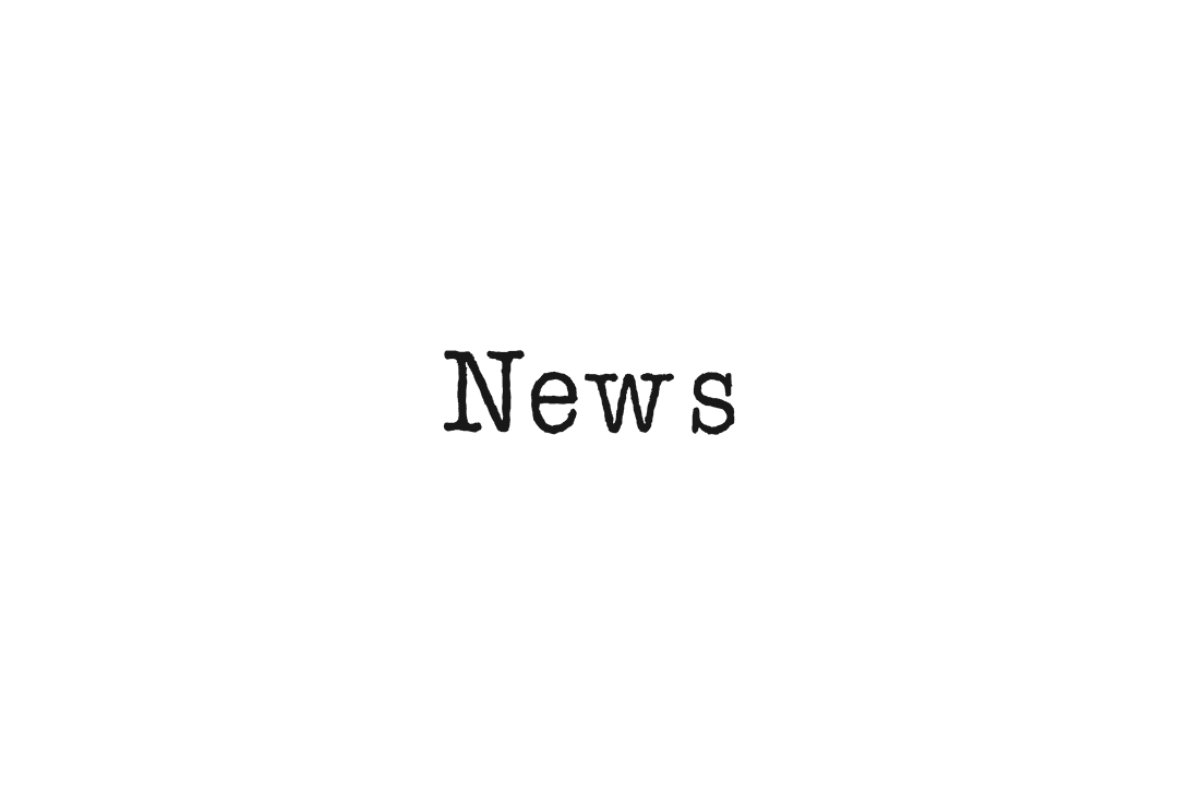Black Text Word 'News' on Transparent Background