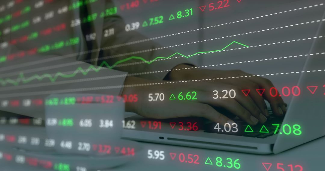 Analyzing Stock Market Data Visualization with Laptop