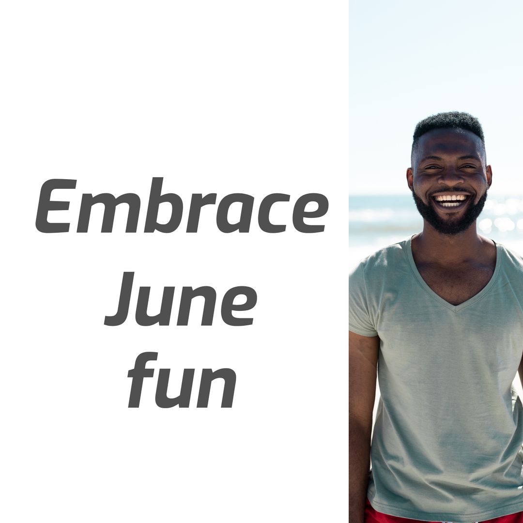 African American Man Smiling by the Seaside