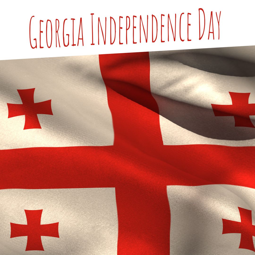 Georgia Independence Day Georgian Flag Waving