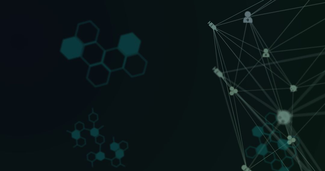 Data Security and Network Connections with Digital Icons