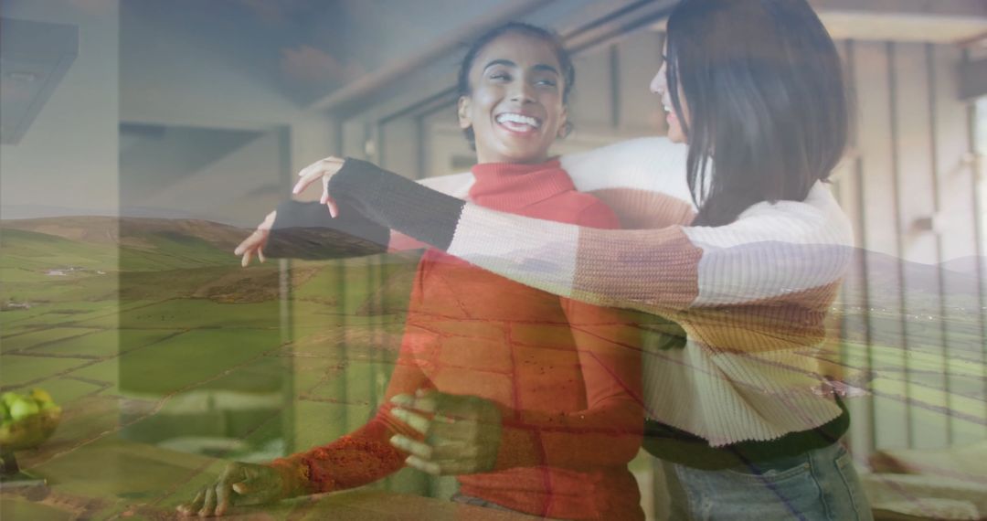 Joyful Friends Enjoying Leisure Time in Cozy Cafe Lounge