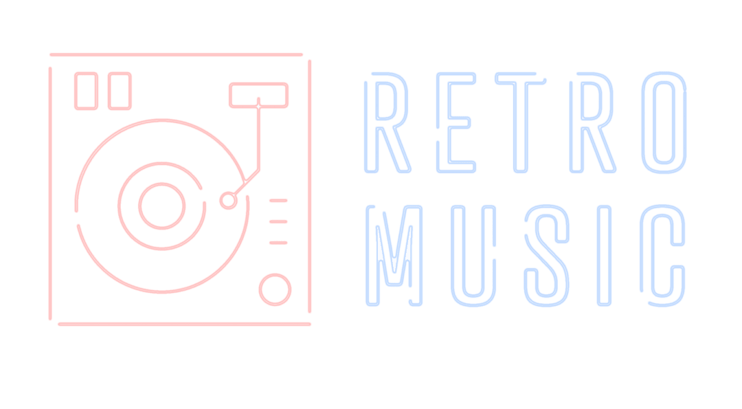 Neon Retro Music Illustration on Transparent Background