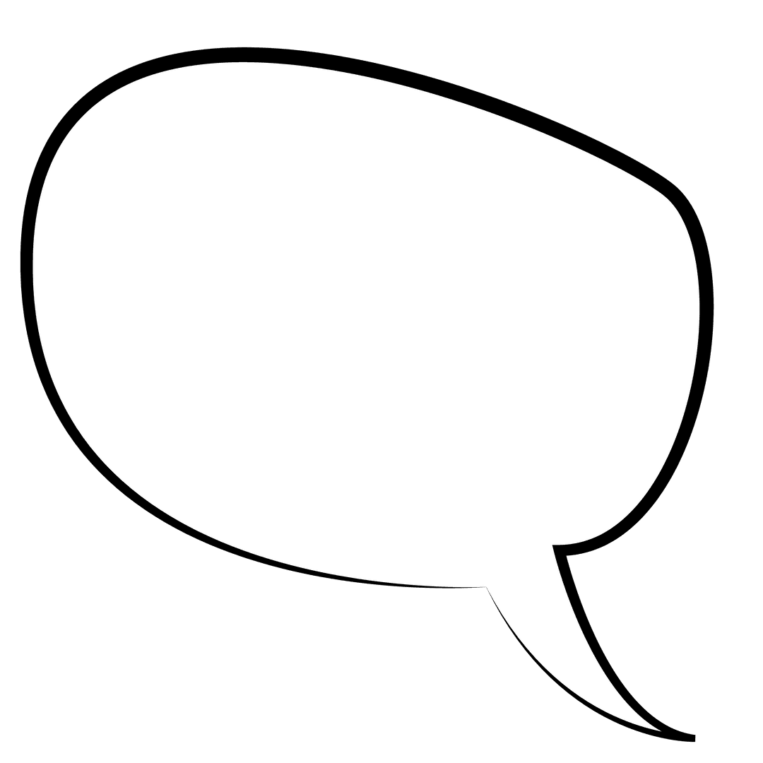 Transparent Speech Bubble Illustration on Blank Background