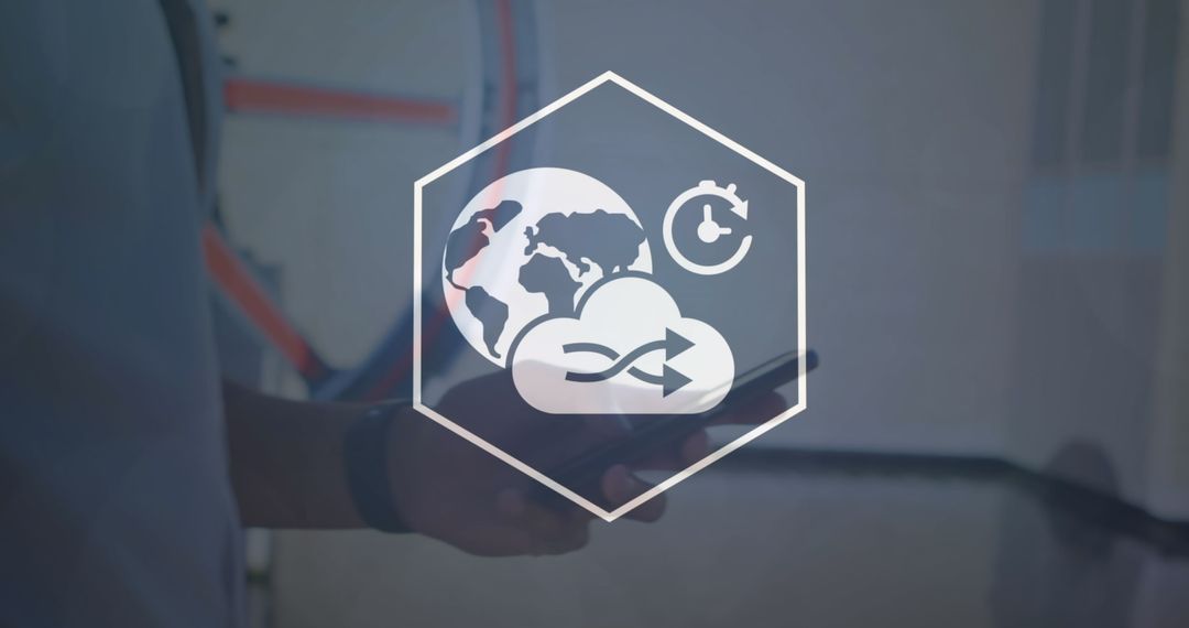 Global Connectivity Network Concept with Smartphone Usage