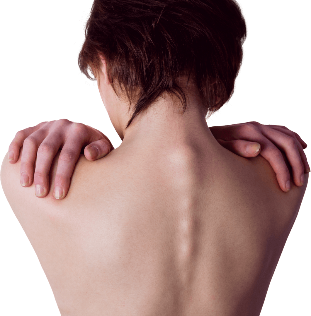Transparent View of Back and Shoulder Discomfort