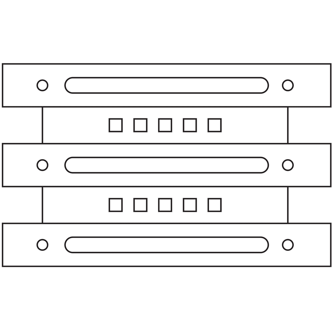 Stylized Digital White Shapes on Transparent Background