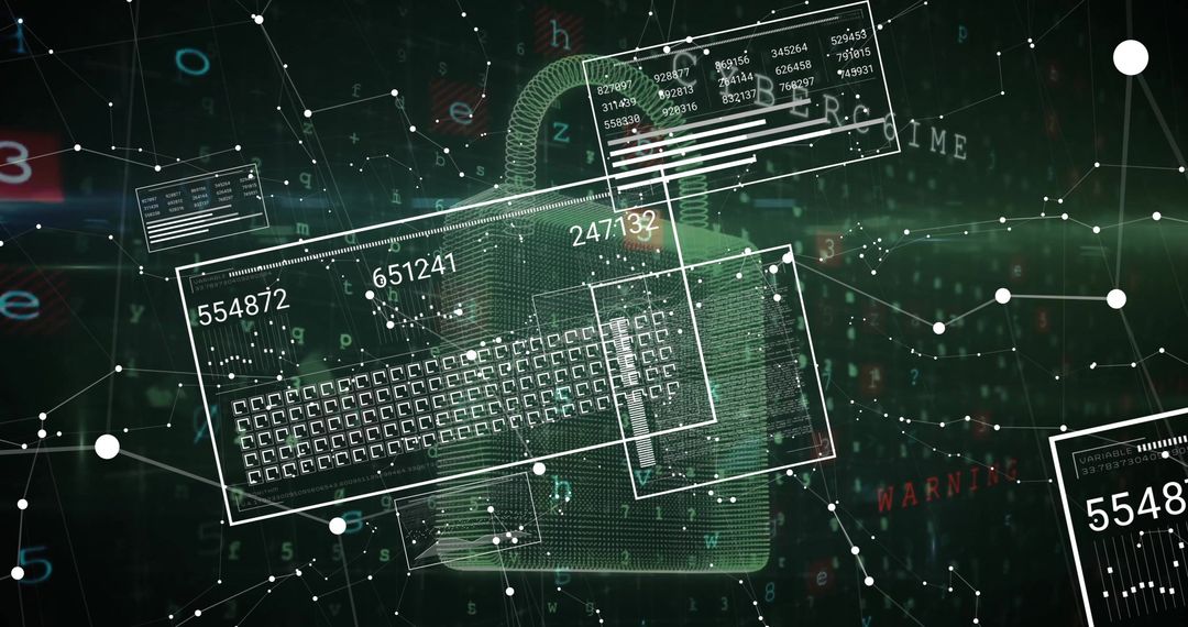 Cybersecurity Concept with Data Protection Icons