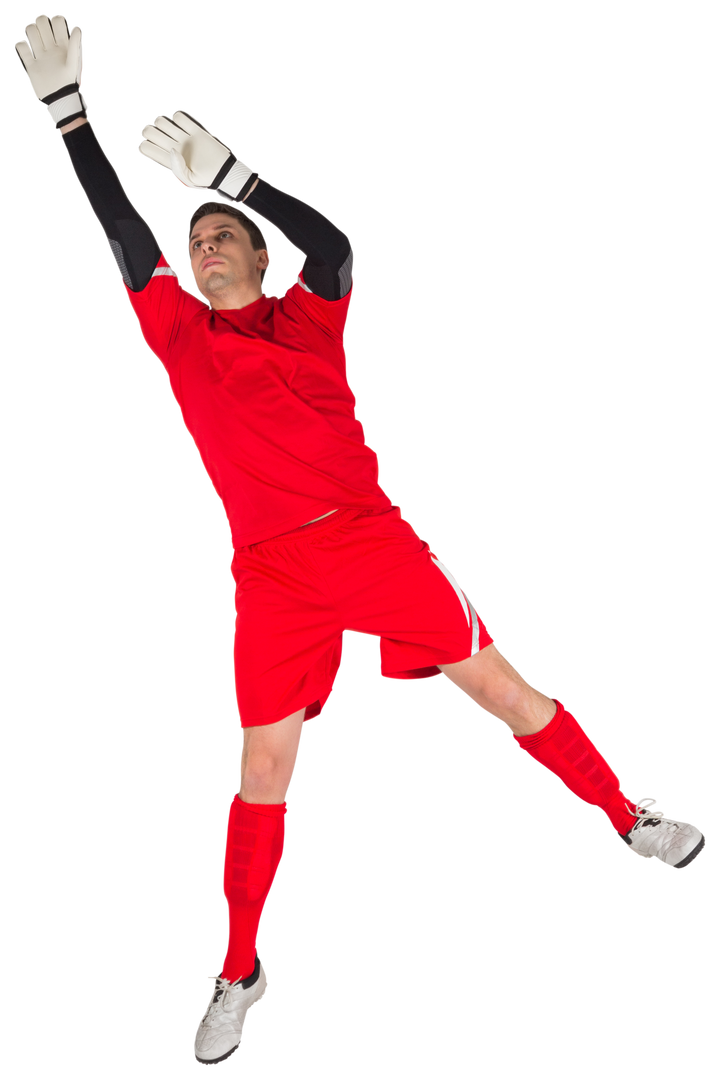 Transparent Background Soccer Goalkeeper in Mid-Air Catch Action - Download Free Stock Images Pikwizard.com