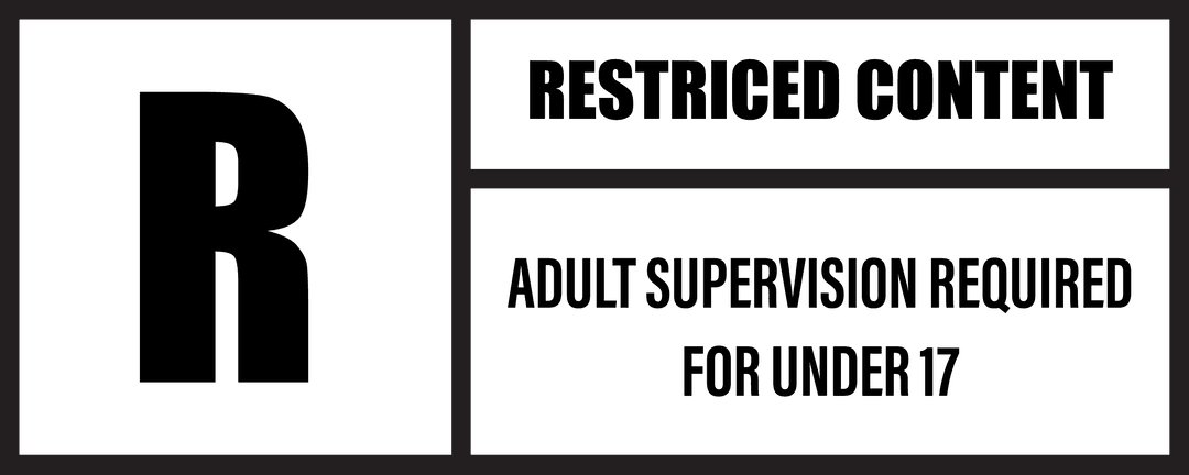 R Rating Icon Transparent Background for Restricted Film Classification