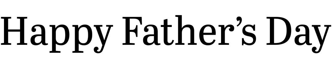 Happy Father's Day Greeting on Transparent Background