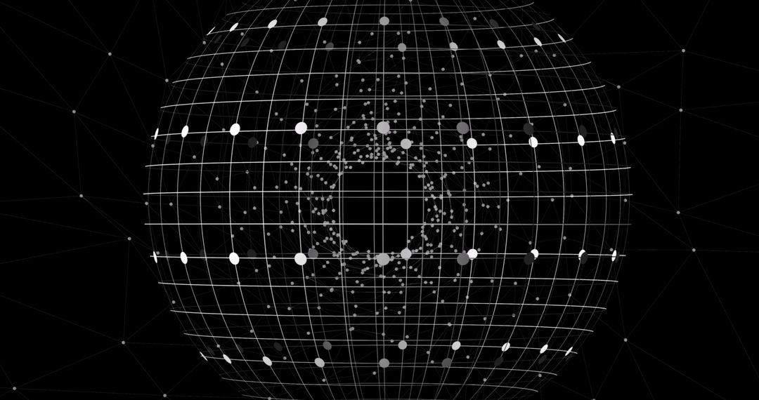 Digital Globe with Cosmic Network Connections Concept