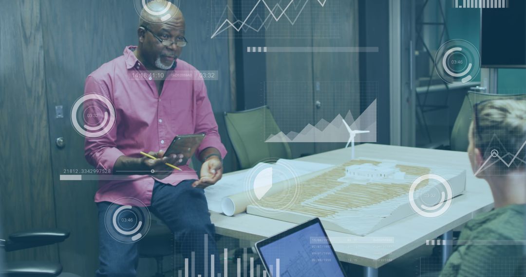 Diverse Team Working with Financial Data and Analysis Graphs