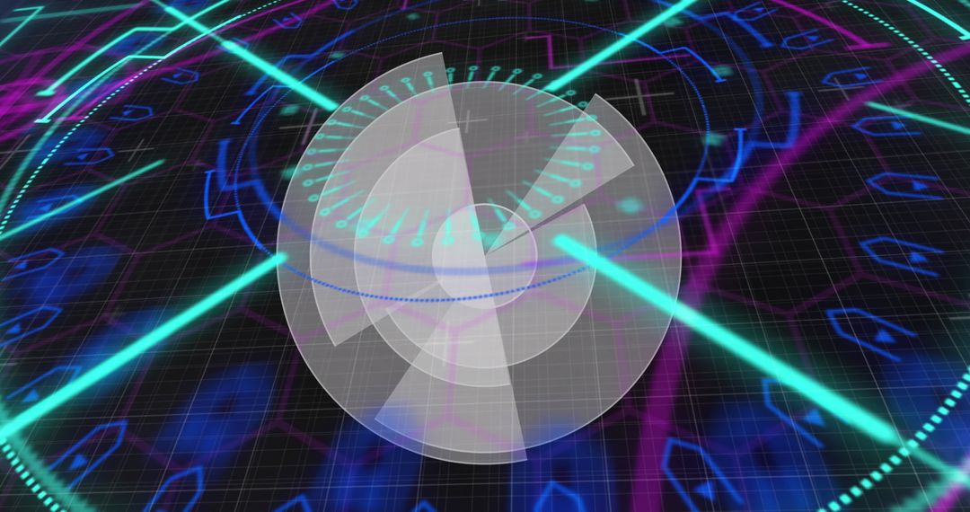 Futuristic Data Overlay with American Football Context