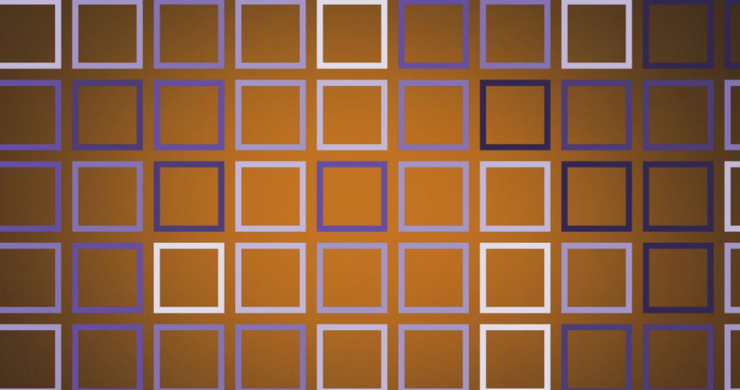 Dynamic Geometric Squares on Vibrant Orange Background