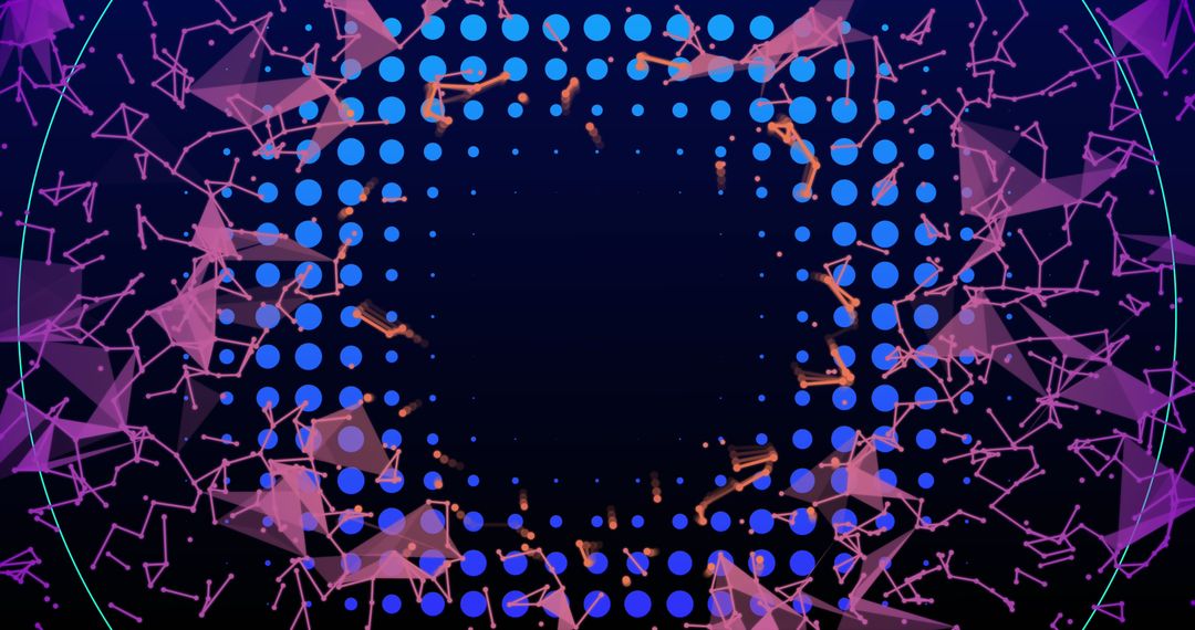 Abstract Geometric Circular Pattern on Dark Background