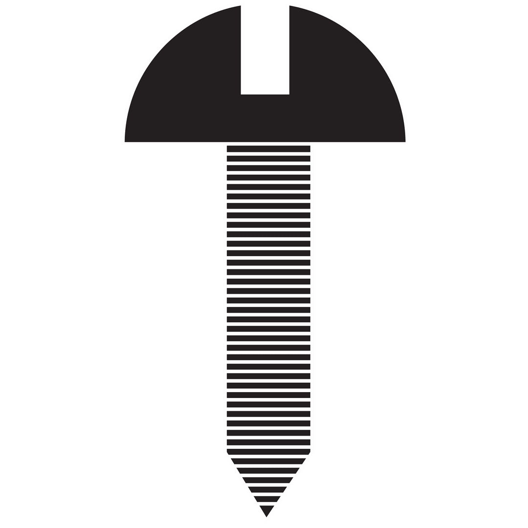 Black Nail on Transparent Background Vector Illustration