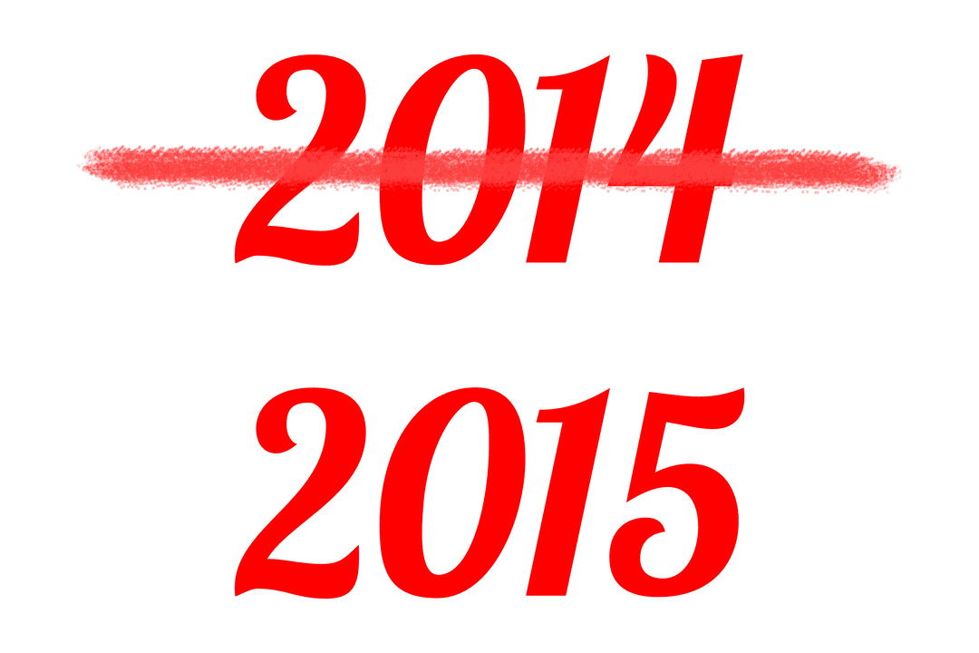 2014 to 2015 New Year Change Transparent Background