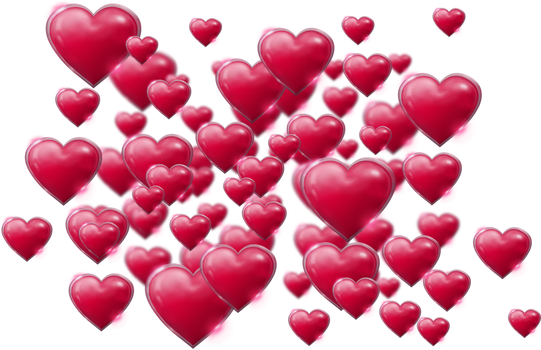 Transparent Background with Floating Pink Hearts for Valentine’s Day - Download Free Stock Images Pikwizard.com