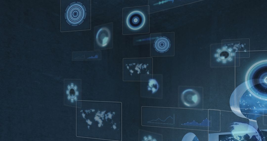 Digital Interface Highlighting Data and Analysis Icons