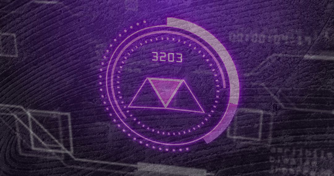 Futuristic Digital Interface with Scanning Data Graphics