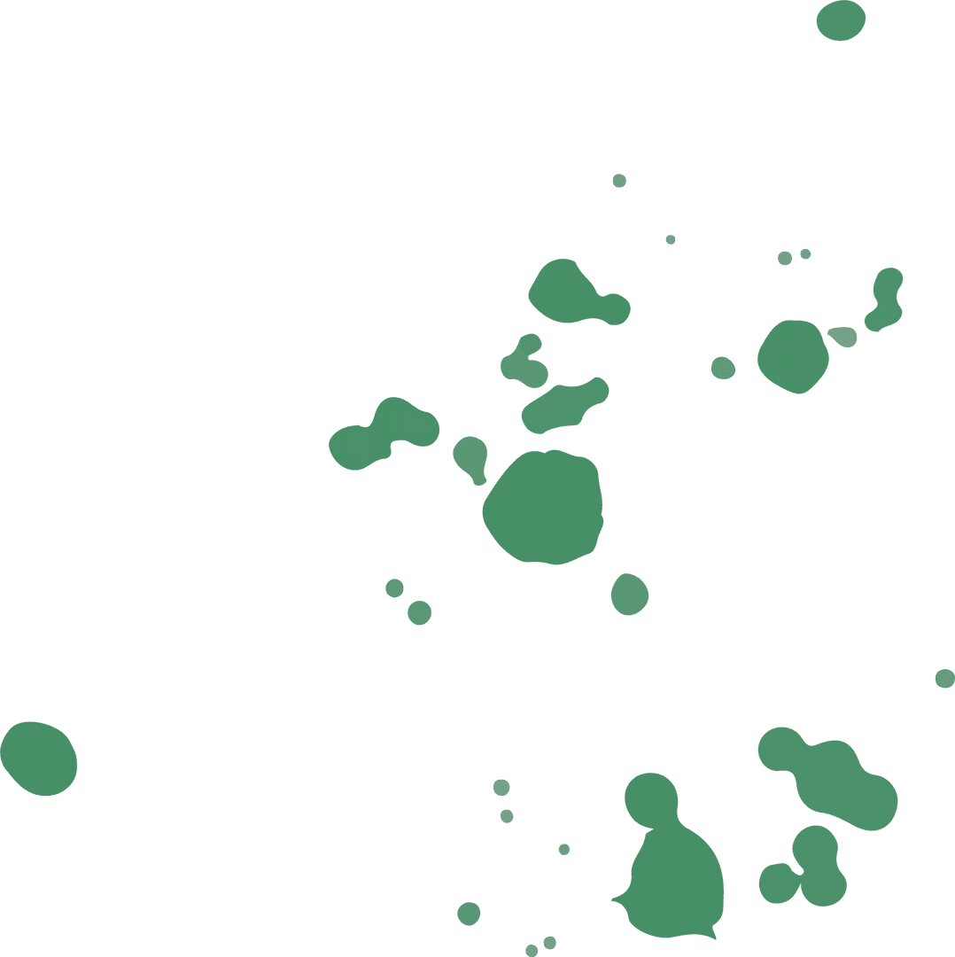 Green Organic Blob Design on Transparent Background