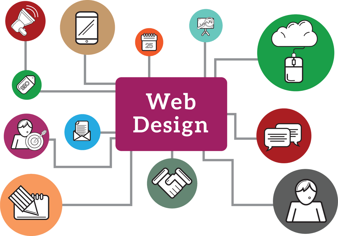 Web Design Icon Set on Transparent Background for Digital Use - Download Free Stock Images Pikwizard.com